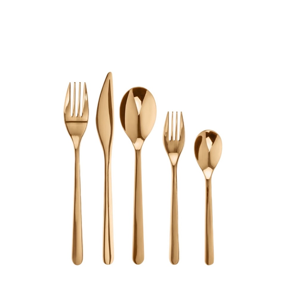 IKEA Fornuft 5pc Place Setting Flatware Set Rose Color Stainless Steel 22185 HTF